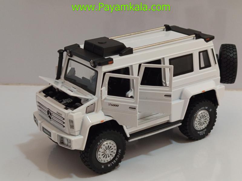ماکت فلزی مرسدس بنز یونیماگ سفید (Mercedes-Benz Unimog U5000 1:24 XHO)
