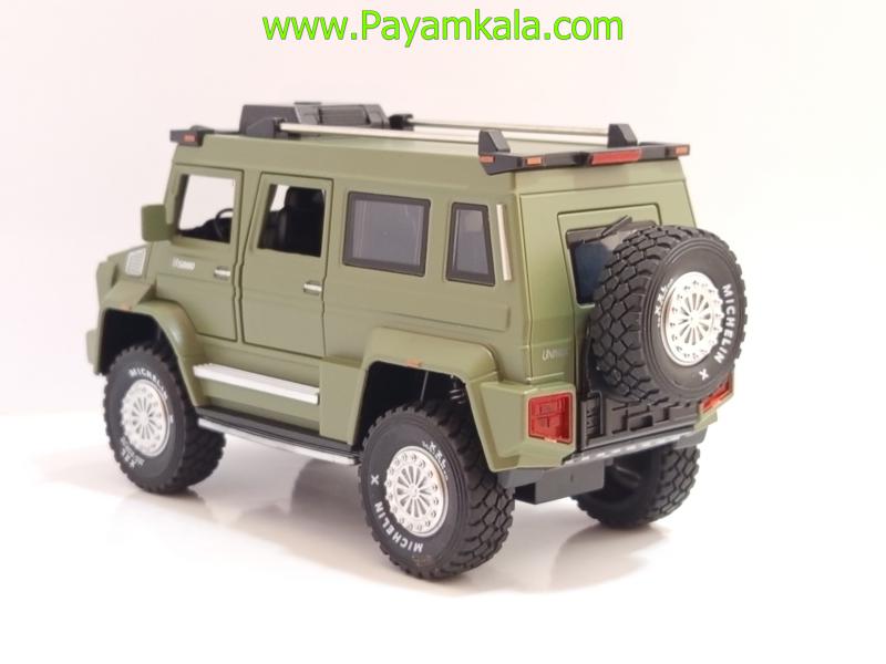 ماکت فلزی مرسدس بنز یونیماگ سبز (Mercedes-Benz Unimog U5000 1:24 XHO)