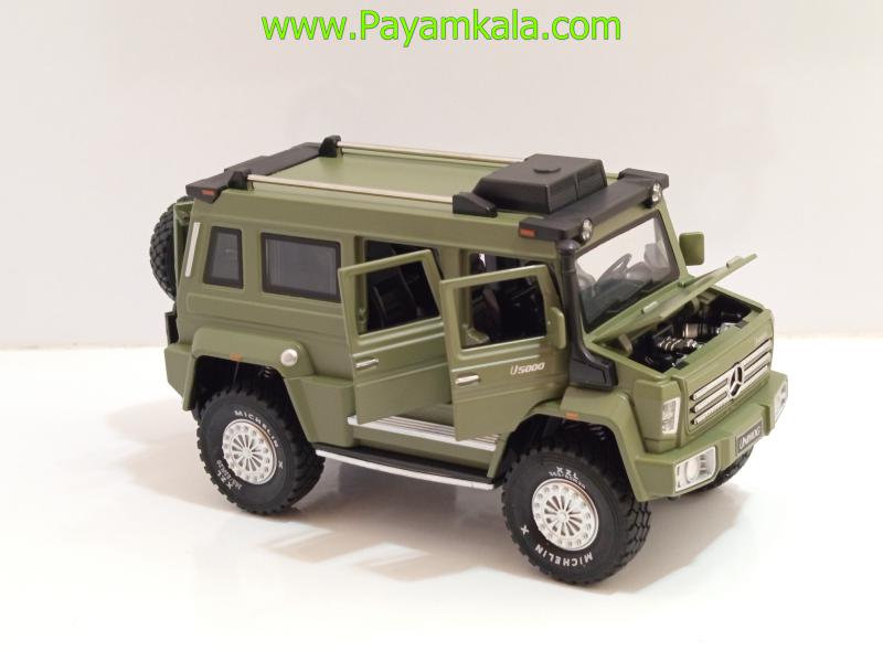ماکت فلزی مرسدس بنز یونیماگ سبز (Mercedes-Benz Unimog U5000 1:24 XHO)