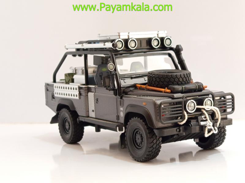 ماشین فلزی لندرور دیفندر آفرود 1:24 با تجهیزات کامل (Offroad SUV)