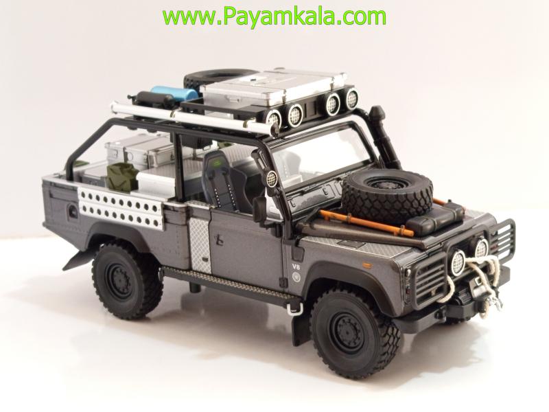 ماشین فلزی لندرور دیفندر آفرود 1:24 با تجهیزات کامل (Offroad SUV)