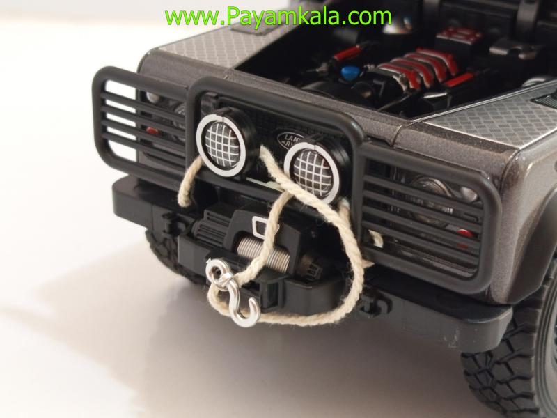 ماشین فلزی لندرور دیفندر آفرود 1:24 با تجهیزات کامل (Offroad SUV)