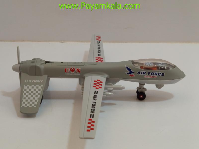 ماکت پهپاد نظامی MQ-1 Predator طوسی | مدل Air Force U.S. Navy