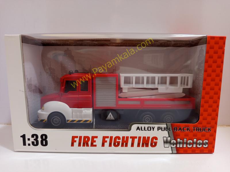 ماکت ماشین آتشنشانی بالابردار عقبکش (6001 1:38) قرمز