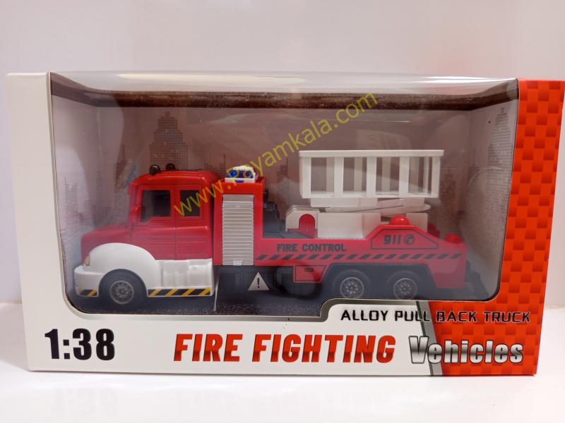 ماکت ماشین آتشنشانی 911 عقبکش (6001 1:38) قرمز