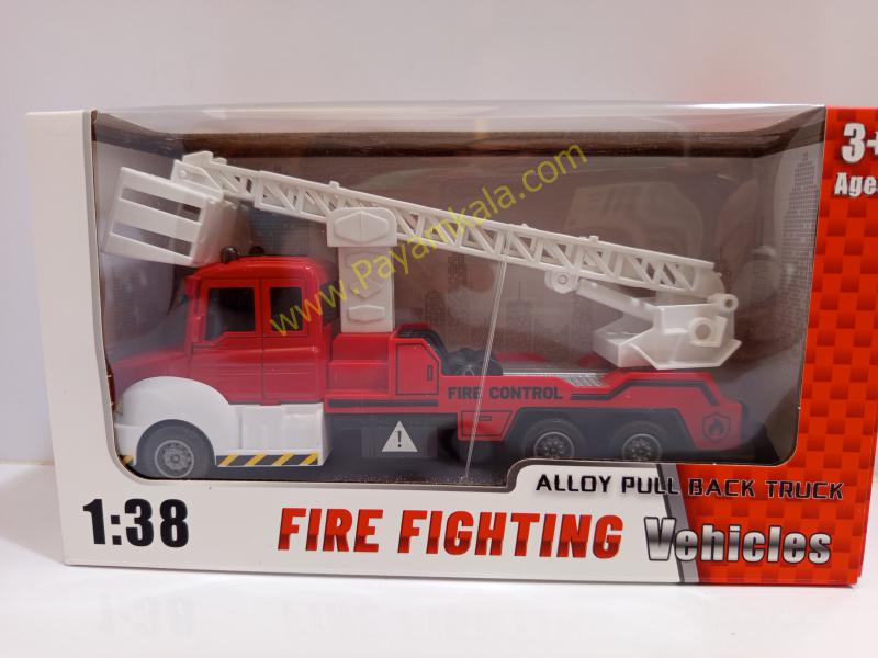 ماکت ماشین آتشنشانی نردبان دار عقبکش (6001 1:38) قرمز