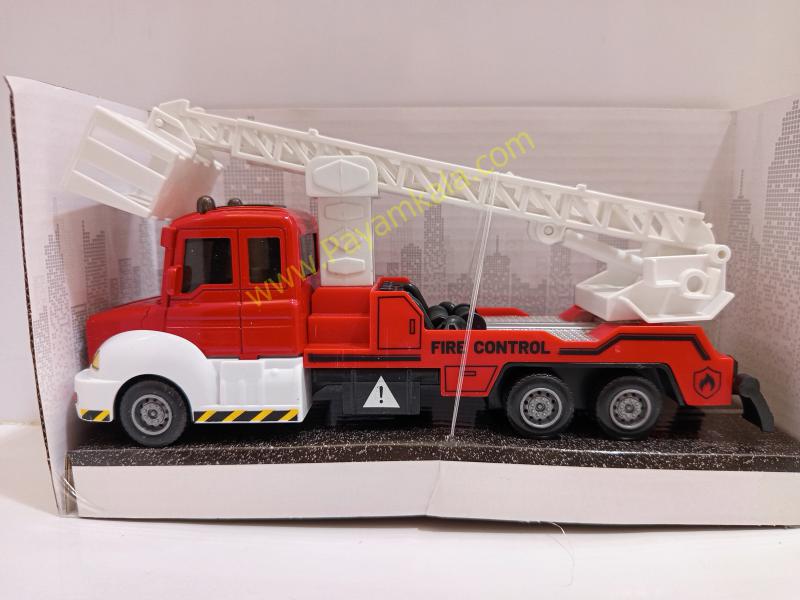 ماکت ماشین آتشنشانی نردبان دار عقبکش (6001 1:38) قرمز