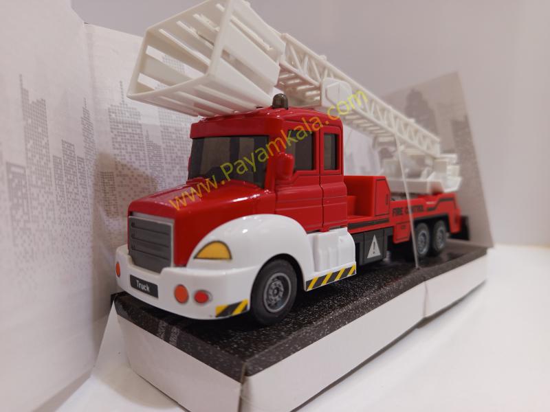 ماکت ماشین آتشنشانی نردبان دار عقبکش (6001 1:38) قرمز