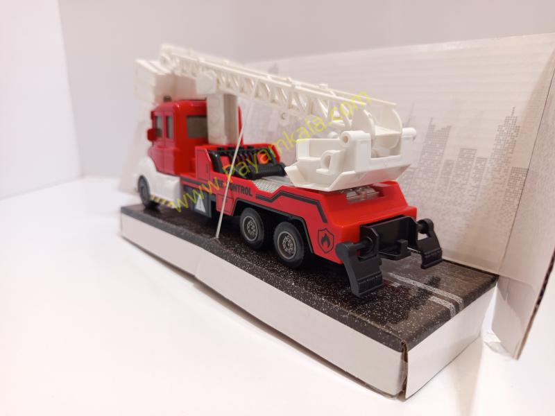 ماکت ماشین آتشنشانی نردبان دار عقبکش (6001 1:38) قرمز