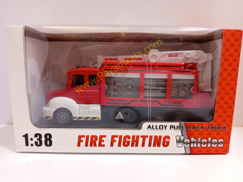 ماکت ماشین آتشنشانی جرثقیل عقبکش (6001 1:38) قرمز