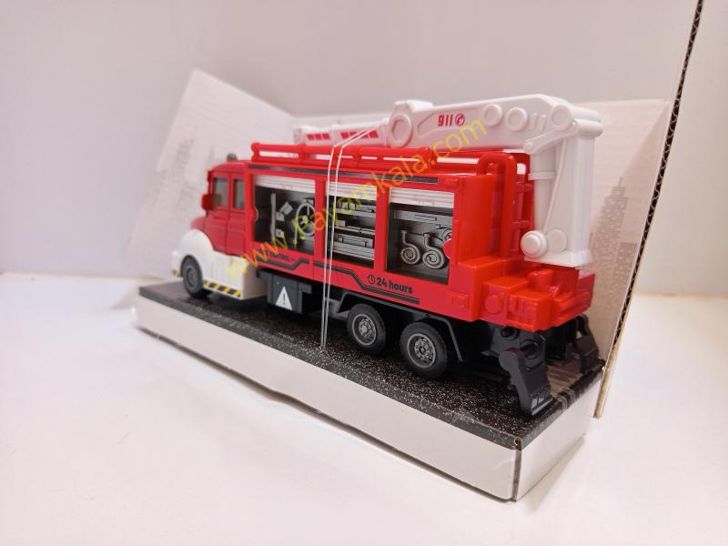 ماکت ماشین آتشنشانی جرثقیل عقبکش (6001 1:38) قرمز