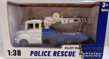 ماکت ماشین پلیس جرثقیل دار عقب‌کش (6001 1:38) آبی