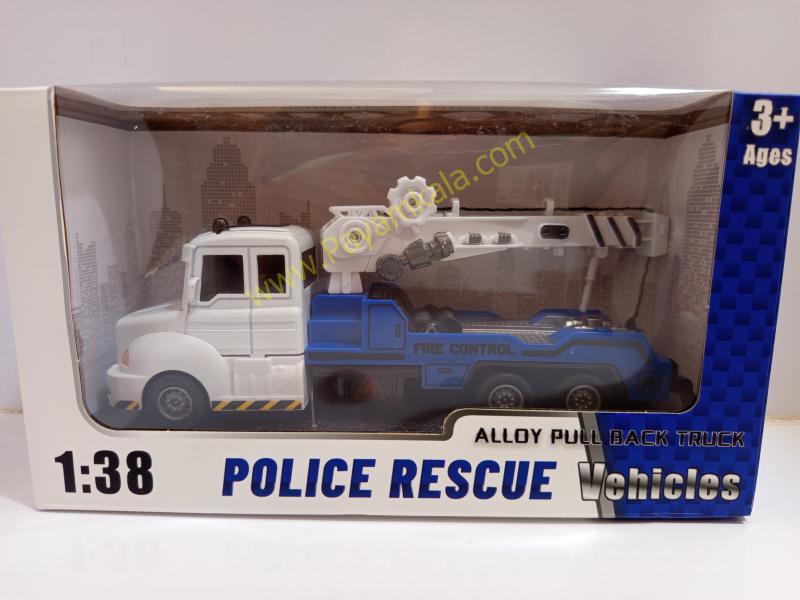ماکت ماشین پلیس جرثقیل دار عقبکش (6001 1:38) آبی