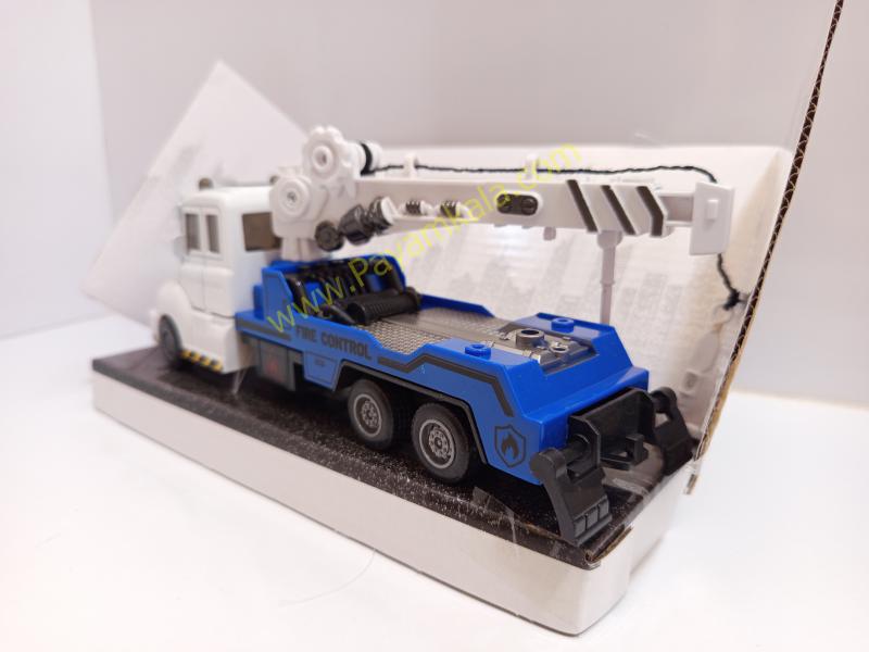 ماکت ماشین پلیس جرثقیل دار عقبکش (6001 1:38) آبی