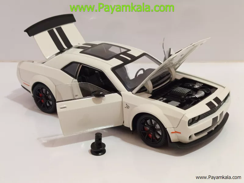 ماشین فلزی دوج اسپرت (DODGE SRT CHEZHI) (1:24) سفید