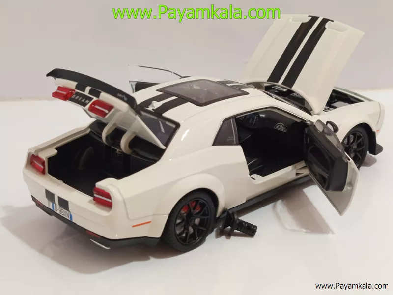 ماشین فلزی دوج اسپرت (DODGE SRT CHEZHI) (1:24) سفید