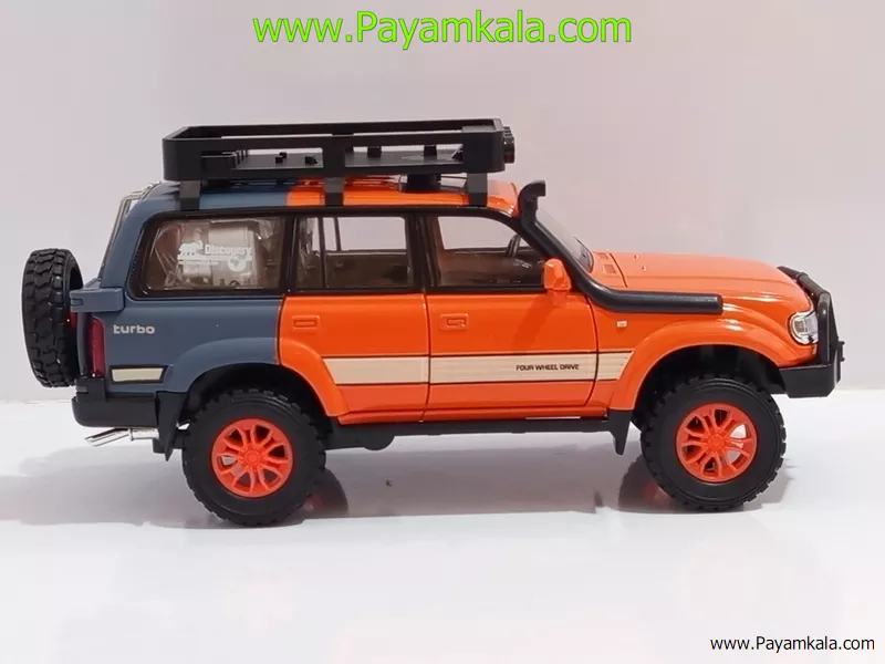 ماشین فلزی تویوتا لندکروز سری 80 آفرود (CHEZHI 1:24) نارنجی