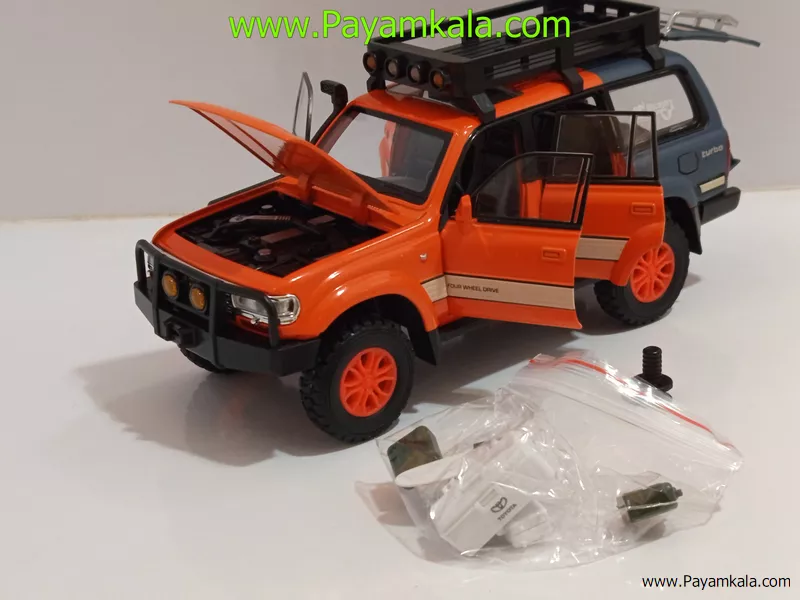 ماشین فلزی تویوتا لندکروز سری 80 آفرود (CHEZHI 1:24) نارنجی