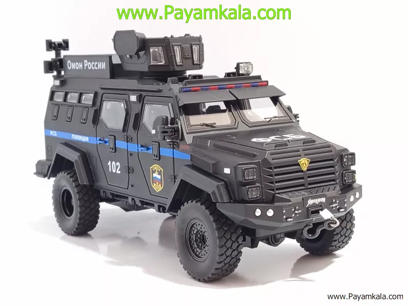 ماشین فلزی تراداین گورکا پلیس (Terradyne Gurkha) (CHEZHI 1:24) مشکی