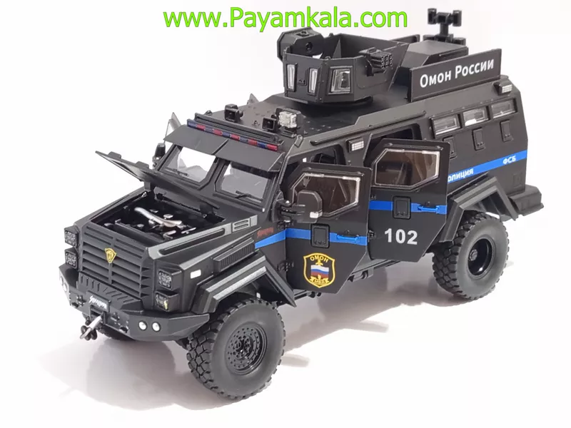 ماشین فلزی تراداین گورکا پلیس (Terradyne Gurkha) (CHEZHI 1:24) مشکی