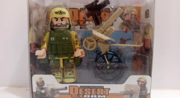 اسباب بازی آدمک سرباز ارتشی با توپ و کلت طرح F (XUJA) | لگو نظامی کودکانه