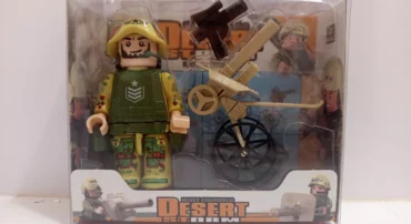 اسباب بازی آدمک سرباز ارتشی با توپ و کلت طرح A (XUJA) | لگو نظامی کودکانه