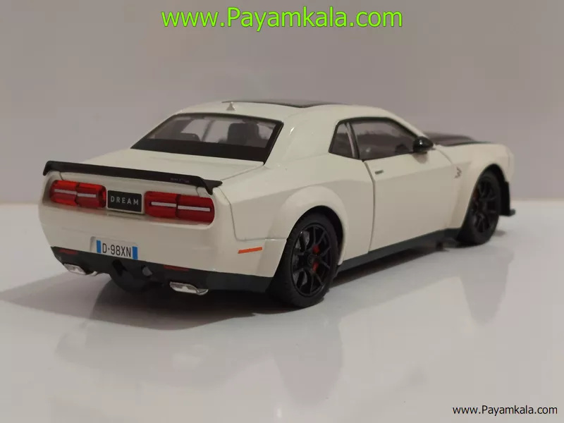 ماشین فلزی دوج دودزا (DODGE SRT CHEZHI) (1:24) سفید
