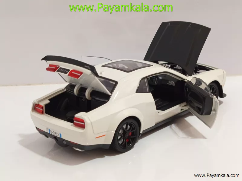 ماشین فلزی دوج دودزا (DODGE SRT CHEZHI) (1:24) سفید