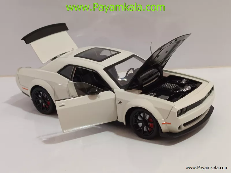 ماشین فلزی دوج دودزا (DODGE SRT CHEZHI) (1:24) سفید